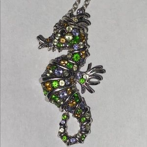 Charming seahorse gemstone necklace